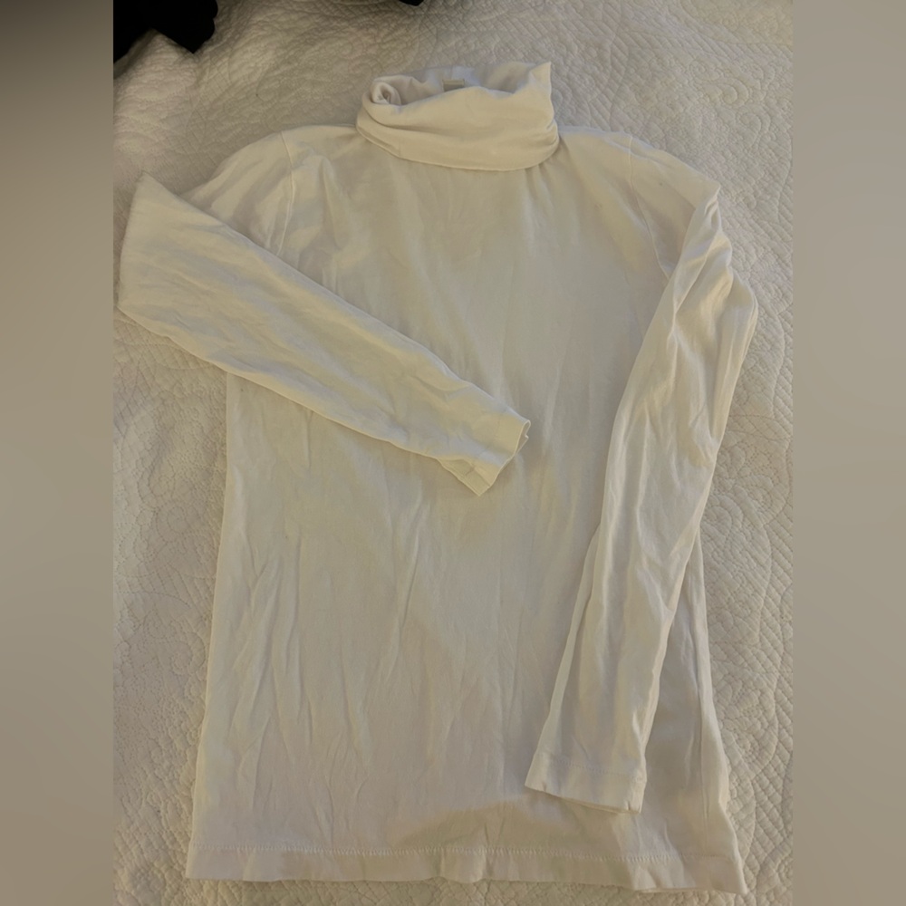 J. Crew White Turtleneck Sweater